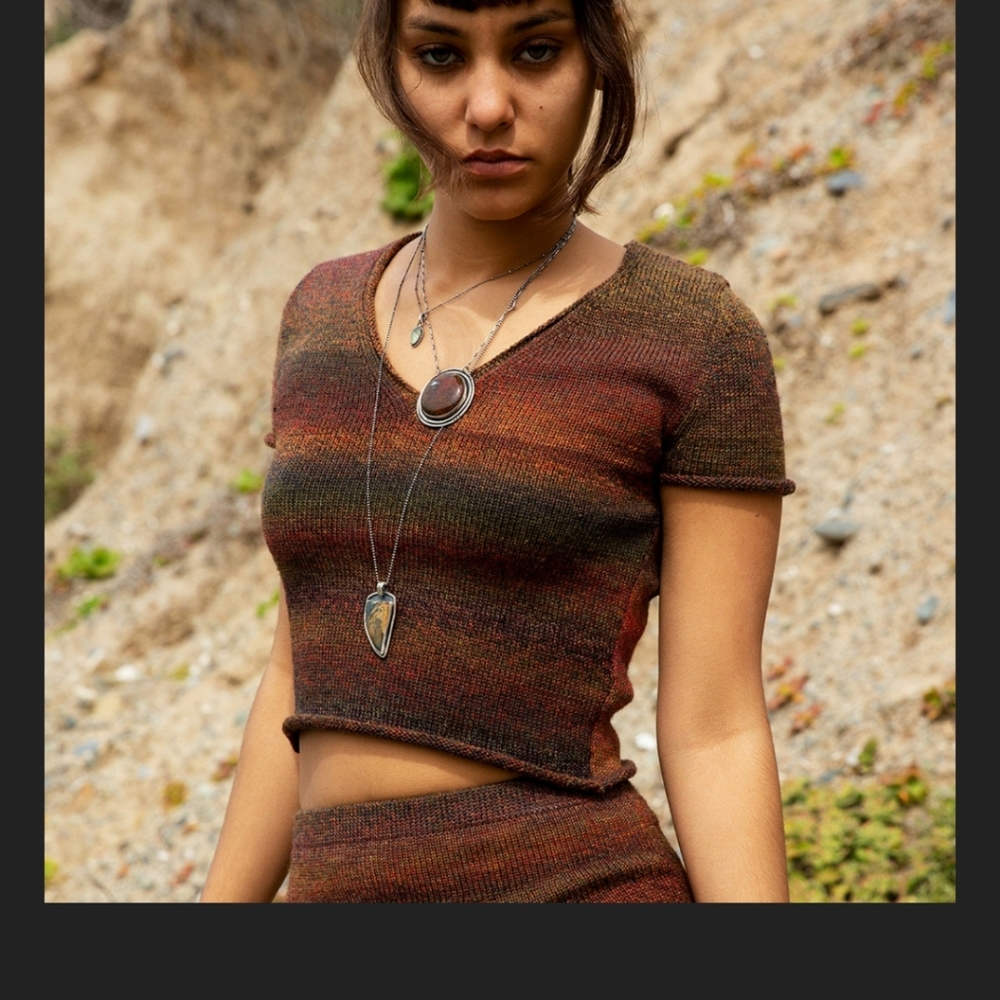 Hand Knit V-Neck Shirt